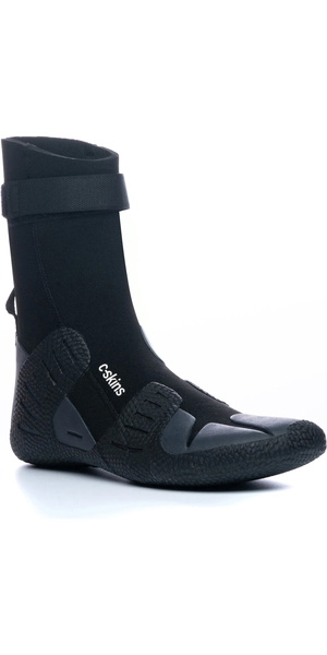 2026 C-Skins Session 7mm Round Toe Wetsuit Boots C-BOSE7RT - Black / Charcoal